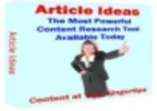 Thumbnail Buy the Revolutionary Article Ideas software with MRR Right